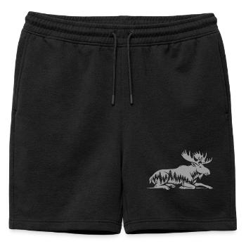 Élan - Short de survêtement homme premium - noir - Devant - AI Model Male 178 light (178cm)