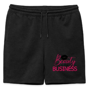 Beauty is My Business Maquilleuse MUA Salon - Short de survêtement homme premium - noir - Devant - AI Model Male 178 light (178cm)