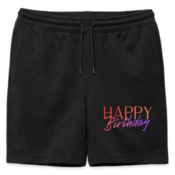 Bon anniversaire - Short de survêtement homme premium - noir - Devant - AI Model Male 178 light (178cm)
