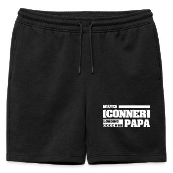 Naissance de Conner - Short de survêtement homme premium - noir - Devant - AI Model Male 178 light (178cm)