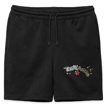 Pensez positivement - Short de survêtement homme premium - noir - Devant - AI Model Male 178 light (178cm)