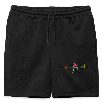 Battement de cœur de Boulderer Bloc Bloc - Short de survêtement homme premium - noir - Devant - AI Model Male 178 light (178cm)