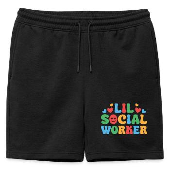 Assistant social Quota Lil Assistant social Travail social - Short de survêtement homme premium - noir - Devant - AI Model Male 178 light (178cm)