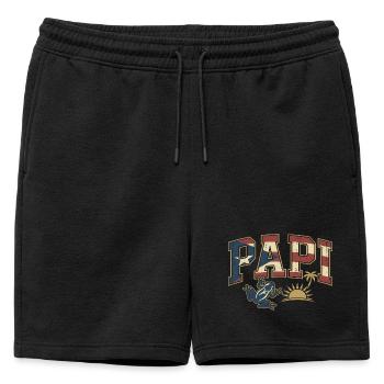 Papi Drapeau de Porto Rico - Short de survêtement homme premium - noir - Devant - AI Model Male 178 light (178cm)