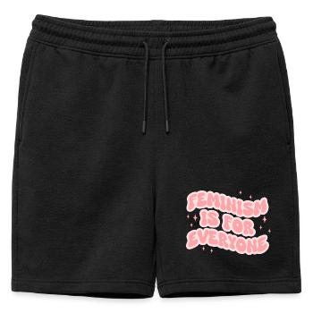 Le féminisme est pour tout le monde - Short de survêtement homme premium - noir - Devant - AI Model Male 178 light (178cm)