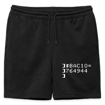 Bacio BAC10 8-bits Esadecimal Code Nerd Pixel Art - Short de survêtement homme premium - noir - Devant - AI Model Male 178 light (178cm)