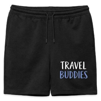 Compagnons de voyage - Short de survêtement homme premium - noir - Devant - AI Model Male 178 light (178cm)