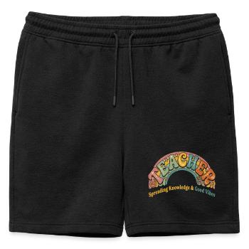 Rires, Connaissances et Bonnes Ondes - Short de survêtement homme premium - noir - Devant - AI Model Male 178 light (178cm)