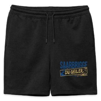 Saarbrigge Du Geiler - Short de survêtement homme premium - noir - Devant - AI Model Male 178 light (178cm)