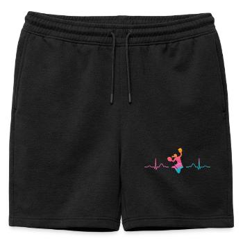 Cheerleader Cheer Mom Cheerleading - Mens' Premium Organic Sweatshorts - black - Front - AI Model Male 178 light (178cm)
