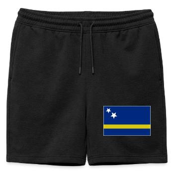 Curaçao Flag - Mens' Premium Organic Sweatshorts - black - Front - AI Model Male 178 light (178cm)