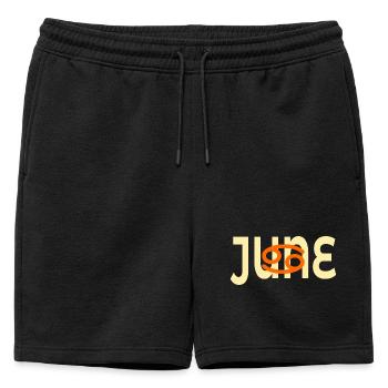 Anniversaire juin - Cancer du signe du zodiaque - Short de survêtement homme premium - noir - Devant - AI Model Male 178 light (178cm)