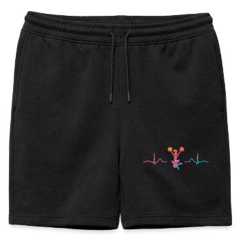Cheerleader Cheer Mom Cheerleading - Mens' Premium Organic Sweatshorts - black - Front - AI Model Male 178 light (178cm)