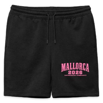 Malle 2026 Daydrinking Community - Mens' Premium Organic Sweatshorts - black - Front - AI Model Male 178 light (178cm)