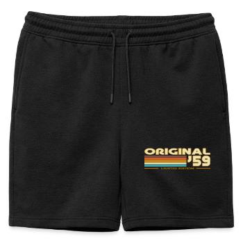 1959 - Short de survêtement homme premium - noir - Devant - AI Model Male 178 light (178cm)