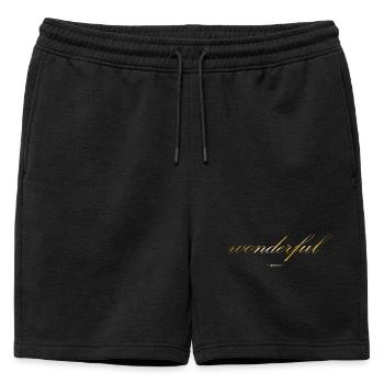 Merveilleux - Short de survêtement homme premium - noir - Devant - AI Model Male 178 light (178cm)