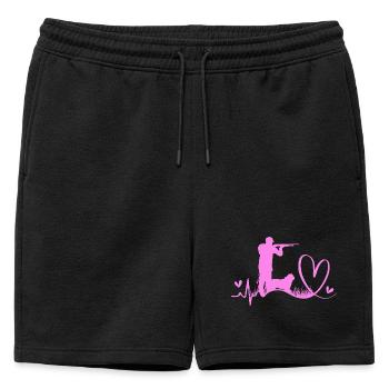Duck Hunting Hunter Duck Hunting - Mens' Premium Organic Sweatshorts - black - Front - AI Model Male 178 light (178cm)