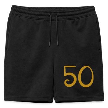 50 - Short de survêtement homme premium - noir - Devant - AI Model Male 178 light (178cm)