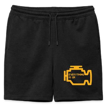 Voyant de vérification moteur - Short de survêtement homme premium - noir - Devant - AI Model Male 178 light (178cm)