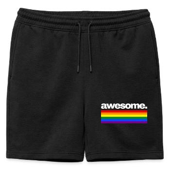 génial - Short de survêtement homme premium - noir - Devant - AI Model Male 178 light (178cm)