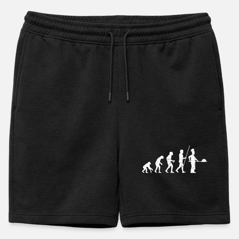 Bäcker Evolution Distressed Look - Männer Premium Organic Sweatshorts - Schwarz