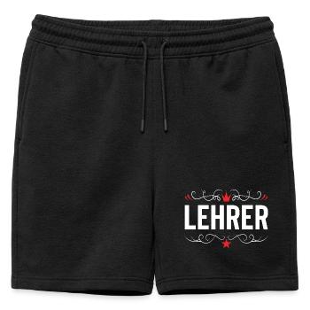 Lehrer Beruf - Männer Premium Organic Sweatshorts - Schwarz - Vorne - AI Model Male 178 light (178cm)