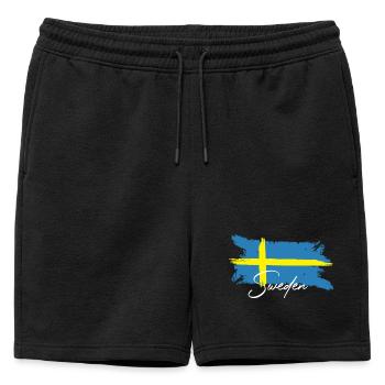 Suède, Scandinavie - Short de survêtement homme premium - noir - Devant - AI Model Male 178 light (178cm)