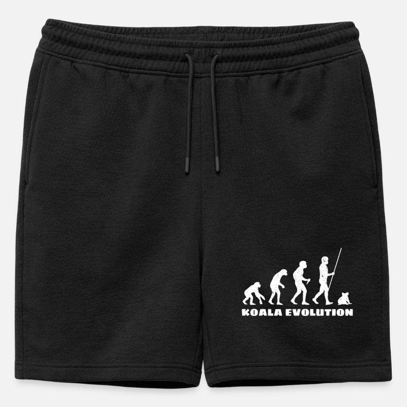 Koala Evolution - Männer Premium Organic Sweatshorts - Schwarz