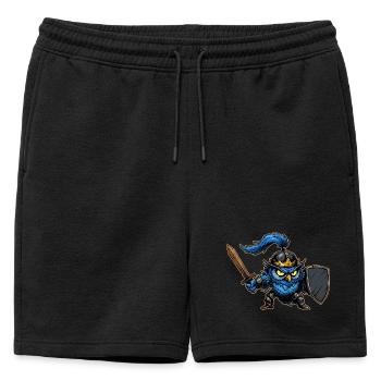 Knight Owl Ren Faire Medieval Festival Funny - Mens' Premium Organic Sweatshorts - black - Front - AI Model Male 178 light (178cm)