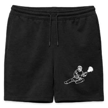 gardien de but de crosse - Short de survêtement homme premium - noir - Devant - AI Model Male 178 light (178cm)