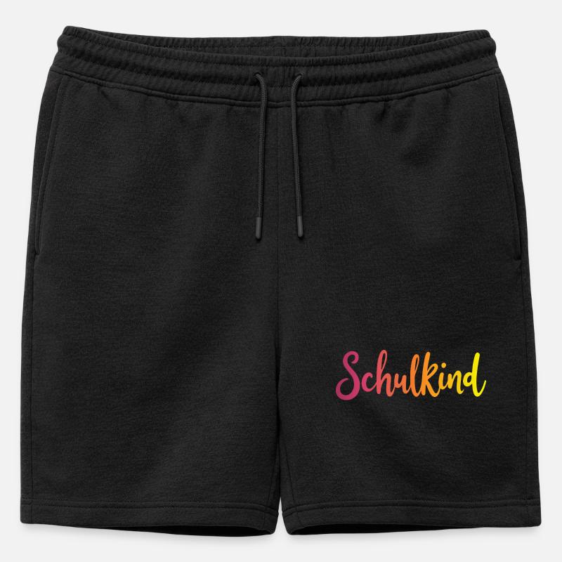 Schulkind Farbverlauf Rot-Gelb - Gradient Script - Männer Premium Organic Sweatshorts - Schwarz