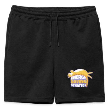 Mascotte de la stratégie d’économie d’énergie - Short de survêtement homme premium - noir - Devant - AI Model Male 178 light (178cm)