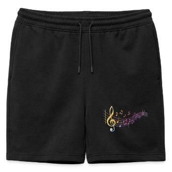 Notes de musique Clés Musiciens Professeurs de musique - Short de survêtement homme premium - noir - Devant - AI Model Male 178 light (178cm)