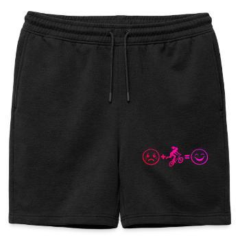 Idée cadeau BMX Racing pour le rider freestyle - Short de survêtement homme premium - noir - Devant - AI Model Male 178 light (178cm)