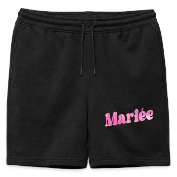Mariée Mariage - Short de survêtement homme premium - noir - Devant - AI Model Male 178 light (178cm)