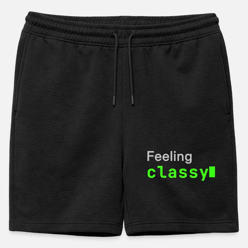 Feeling classy | Developer mood - Männer Premium Organic Sweatshorts - Schwarz
