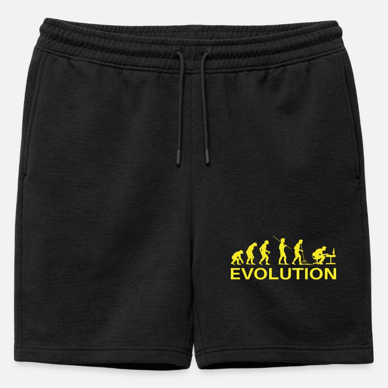 Evolution Gamer | Computer Freak Geek PC - Männer Premium Organic Sweatshorts - Schwarz