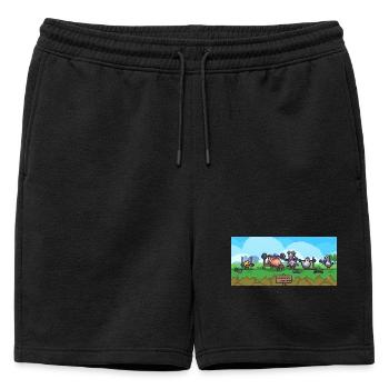 Émission Pixel du Gymnase Paysan - Short de survêtement homme premium - noir - Devant - AI Model Male 178 light (178cm)