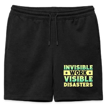 Don de théâtre invisible pour le théâtre musical - Short de survêtement homme premium - noir - Devant - AI Model Male 178 light (178cm)