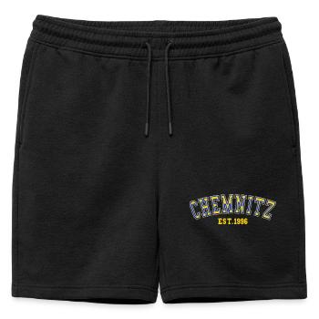 Chemnitz Fondé en 1996 - Short de survêtement homme premium - noir - Devant - AI Model Male 178 light (178cm)