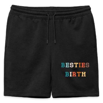 Meilleures amies depuis la naissance - Short de survêtement homme premium - noir - Devant - AI Model Male 178 light (178cm)