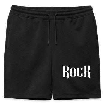 Typografie-Design der Rock-Gotik - Männer Premium Organic Sweatshorts - Schwarz - Vorne - AI Model Male 178 light (178cm)