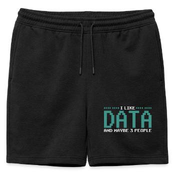 Informaticien Cool Dicton Ordinateur - Short de survêtement homme premium - noir - Devant - AI Model Male 178 light (178cm)