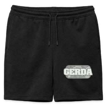 Gift for Gerda - Mens' Premium Organic Sweatshorts - black - Front - AI Model Male 178 light (178cm)