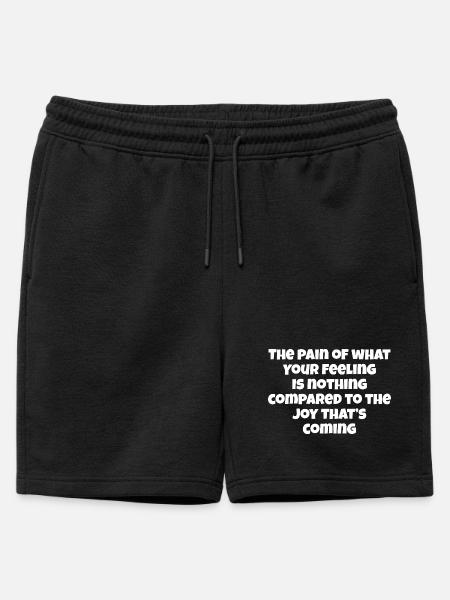 Path of Your Feeling Quote Tee - Mens' Premium Organic Sweatshorts - black