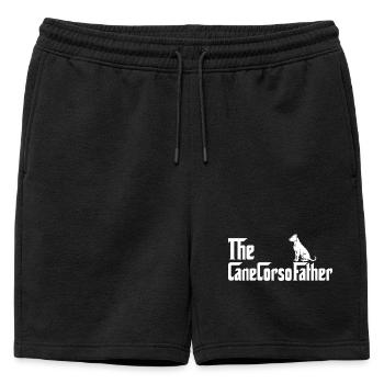 Le Père de CaneCorso Mastiff Italien Père - Short de survêtement homme premium - noir - Devant - AI Model Male 178 light (178cm)