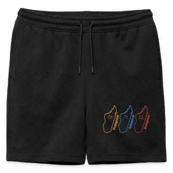 Funny Madagascar Sadagascar Geography Geographer - Mens' Premium Organic Sweatshorts - black - Front - AI Model Male 178 light (178cm)