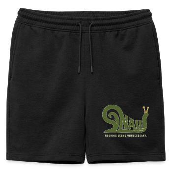 SNAIL – Humour sans hâte - Short de survêtement homme premium - noir - Devant - AI Model Male 178 light (178cm)