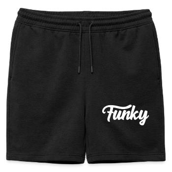 Logo musical funky - Short de survêtement homme premium - noir - Devant - AI Model Male 178 light (178cm)