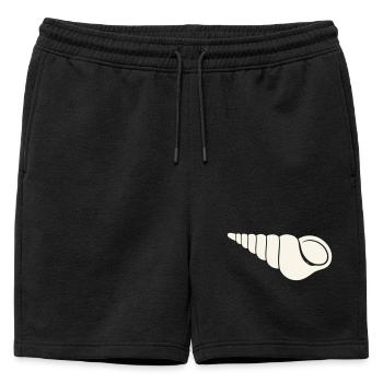Croquis côtier en spirale - Short de survêtement homme premium - noir - Devant - AI Model Male 178 light (178cm)
